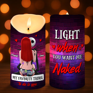 Personalized Funny Horror Gifts For Couple LED Candle 03natn100725 - Led Candle - GoDuckee