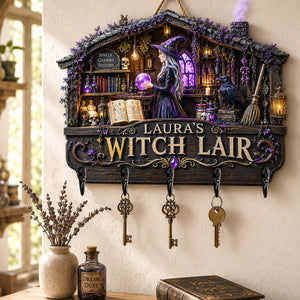 Mysterious Witch Lair Key Hanger, Personalized Gifts For Witch Lovers 04qhdt250726