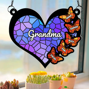 Personalized Gifts For Grandma Suncatcher Ornament 04ACDT180624 - Ornament - GoDuckee