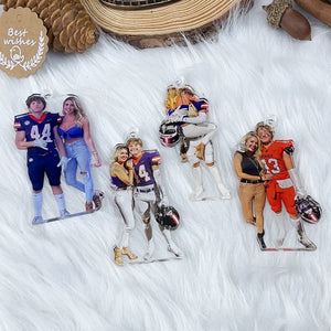 Custom Photo Gifts For American Football Ornament 98acvp140924 - Ornament - GoDuckee