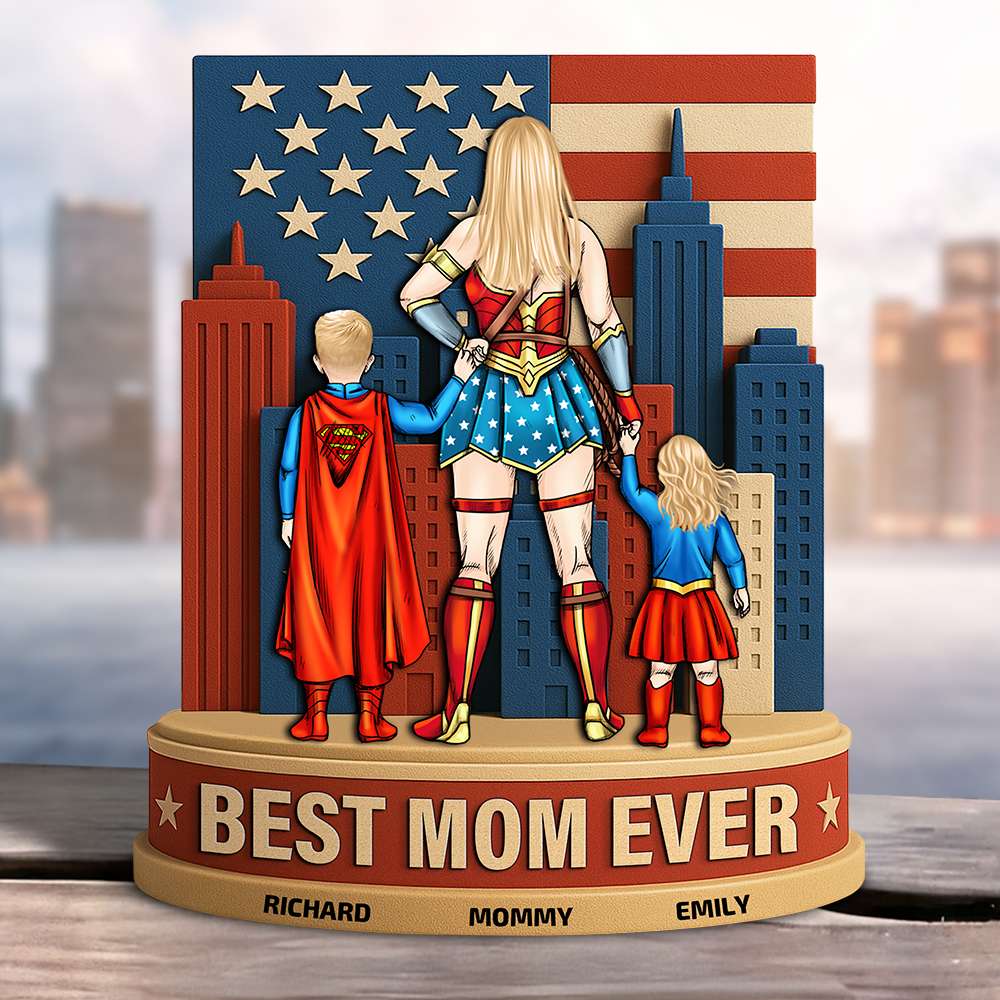 Personalized Gifts For Mom Acrylic Plaque Power Mom 05NADT150425PA - Shaped Plaques - GoDuckee