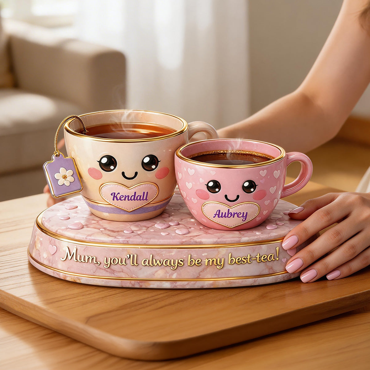 Mom And Daughter Best-Tea Acrylic Plaque - Personalized Gifts For Mom 05TOMG200326 - Shaped Plaques - GoDuckee