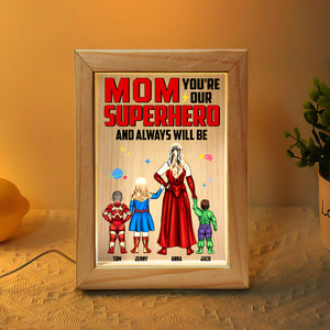 Personalized Gifts For Mom Light Frame You're Our Superhero And Always Will Be 05NATN270224PA Mother's Day Gifts - Canvas Print - GoDuckee