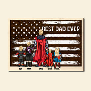 Father's Day Happc-01NATN250423TM Personalized Wooden Art - Wood Sign - GoDuckee