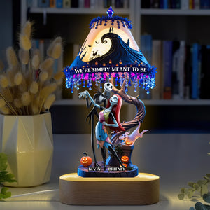 Haunted Couple Forever Led Light With Oval Base - Personalized Gifts For Couple 03NADT060525 - Led Night Light - GoDuckee