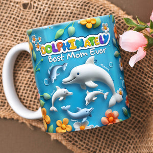 Best Dolphin Mom Coffee Mug - Personalized Gifts For Mother 03QHLU080425 - Coffee Mug - GoDuckee