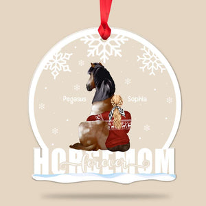 Horse Mom Forever, Gift For Horse Lover, Personalized Ornament, Horse Mom Ornament, Christmas Gift - Ornament - GoDuckee