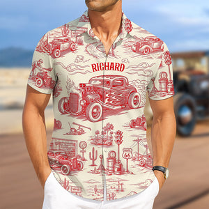 Vintage Car Hawaiian Shirt – Personalized Gifts for Car Lovers 02ohqn120625 - Hawaiian Shirts - GoDuckee