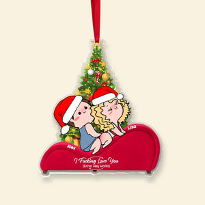 Personalized Gifts For Naughty Couple Acrylic Ornament, I Love You 03TGMH190924HH - Ornament - GoDuckee