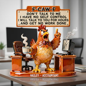 Personalized Gifts For Chicken Office Worker Plaque 03NATN201225 - Shaped Plaques - GoDuckee