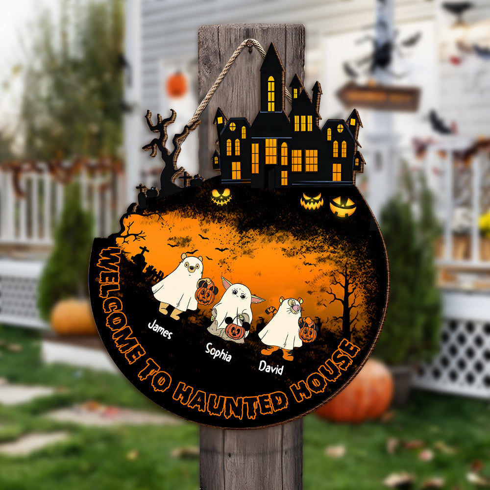 Personalized Halloween Gifts For Family Wood Sign 03xqdc140824 - Wood Sign - GoDuckee