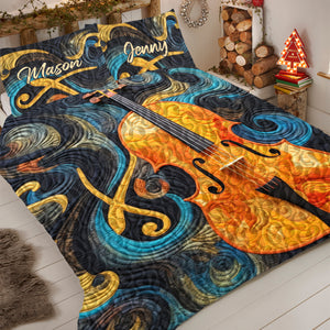 Personalized Gift For Violin Lover Quilt Bedding Set Special Line 03HUMH051124 - Blanket - GoDuckee