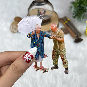 Custom Photo Gifts for Old Couple Ornament 129acvp140924 - Ornament - GoDuckee