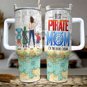 Personalized Gifts For Dad Tumbler Best Pirate Dad Of The Entire Ocean 03HUMH040424PA-1 - Tumbler Cups - GoDuckee