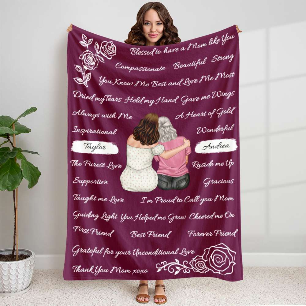 Personalized Gifts For Mom Blanket Bless To Have A Mom Like You - Blankets - GoDuckee