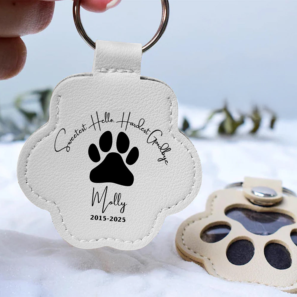 Sweetest Goodbye Pet Hair Storage Keychain - Personalized Memorial Gift For Pet Lovers 04LAQN270825 - Keychains - GoDuckee