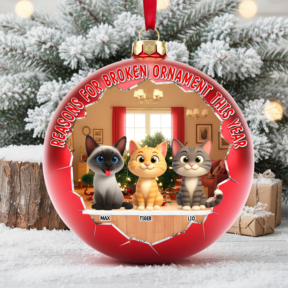 Adorable Cats Acrylic Ornament - Personalized Gift For Cat Lovers 01OHTN101125 - Ornament - GoDuckee