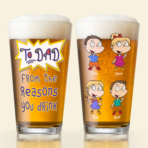 Personalized Gifts For Dad Beer Glass 01qhqn080524hh Father's Day - Drinkware - GoDuckee