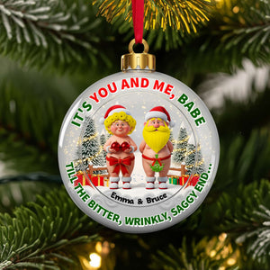 Grumpy Couple Christmas Ornament - Personalized Gift For Couple 04NALU200825 - Ornament - GoDuckee