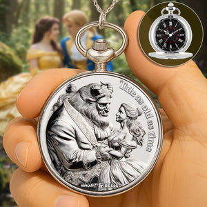 Tale As Old As Time Pocket Watch - Personalized Gift For Couples 05TGLU190625 - Pocket Watch - GoDuckee