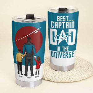 Best Captain Dad TT Personalized Tumbler Gift 06dnqn240523hh - Tumbler Cup - GoDuckee