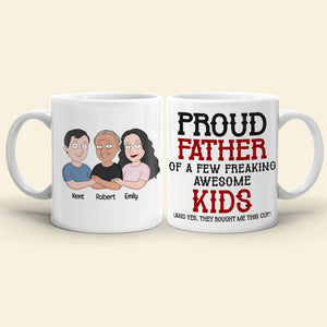 Proud Father And Dumb Kid- Personalized Coffee Mug- Gift For Dad- Dad Cartoon Mug-DR-WHM-06dnqn180423 - Coffee Mug1 - GoDuckee