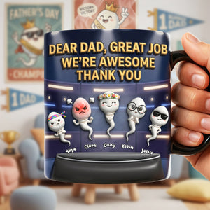 Thank You Dad Funny Sperm Magic Mug - Personalized Gifts For Dads 01nata070526 - Coffee Mug - GoDuckee