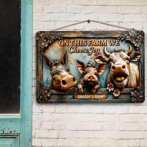 Fun Farm Animals Metal Sign - Personalized Gifts For Farmer 02qhpu200525 - Metal Signs - GoDuckee