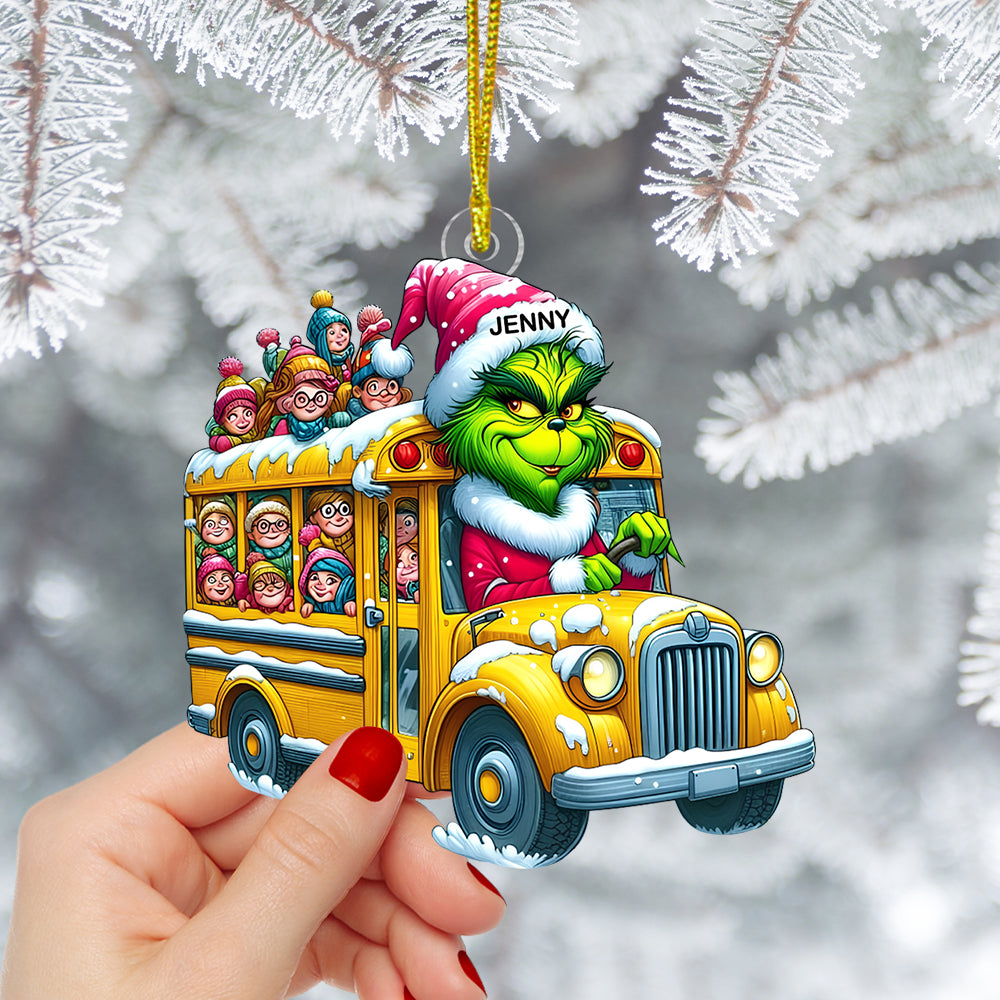 Personalized Gift For Bus Driver Ornament, Green Monster 01qhtn091124 - Ornament - GoDuckee