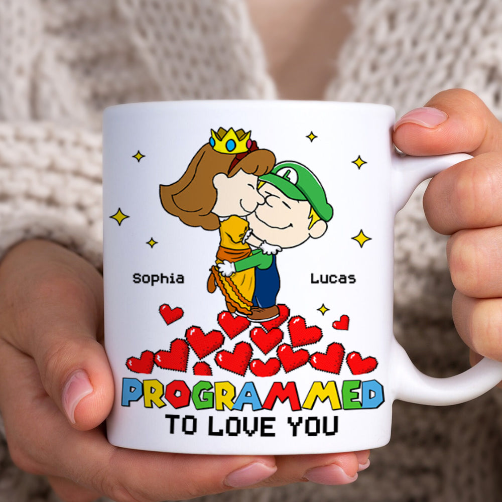 Personalized Gifts For Couple Coffee Mug 02totn201224hg Programmed To Love You - Coffee Mug - GoDuckee