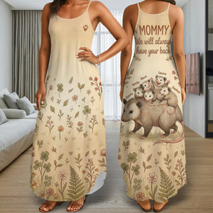 Cute Opossum Mom Suspender Maxi Dress, Personalized Mother's Day Gifts 03qhqn170326 - Dress - GoDuckee