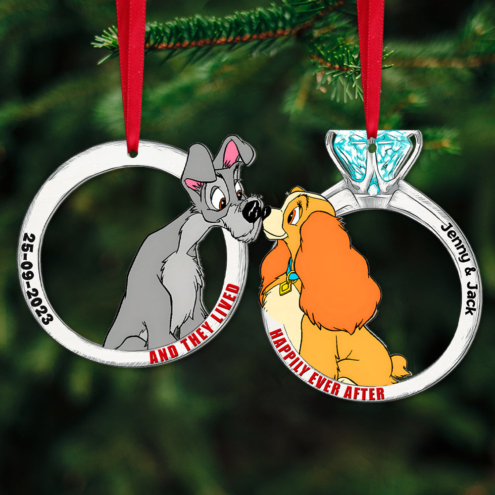 Set Of 2 Personalized Ornaments For Couple, PW-05QHTN241023, Christmas Gift, Anniversary Gift Ideas - Ornament - GoDuckee