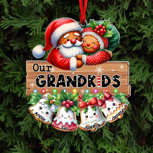 Personalized Gifts For Grandparents Gingerbread Christmas Acrylic Ornament 01OHLU041124 - Ornament - GoDuckee