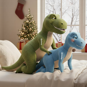 Naughty Dinosaur Couple Pillow - Personalized Gifts For Couple 05ohqn131125 - Pillow - GoDuckee