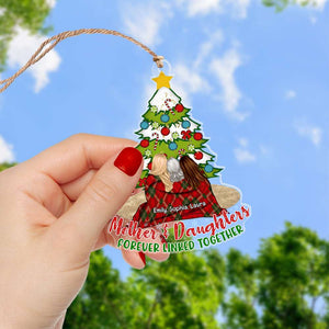 Mom & Daughters Forever Linked Together, Personalized Acrylic Ornament, Christmas Gift For Mom - Ornament - GoDuckee