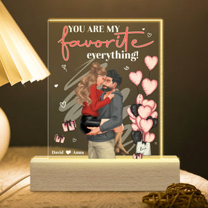 You're My Favorite Everything, Personalized Led Light, Best Gifts For Couple - Led Night Light - GoDuckee