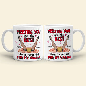 Meeting You Was The Best Thing I Ever Did Personalized Coffee Mug, Couple Gift - Coffee Mug - GoDuckee