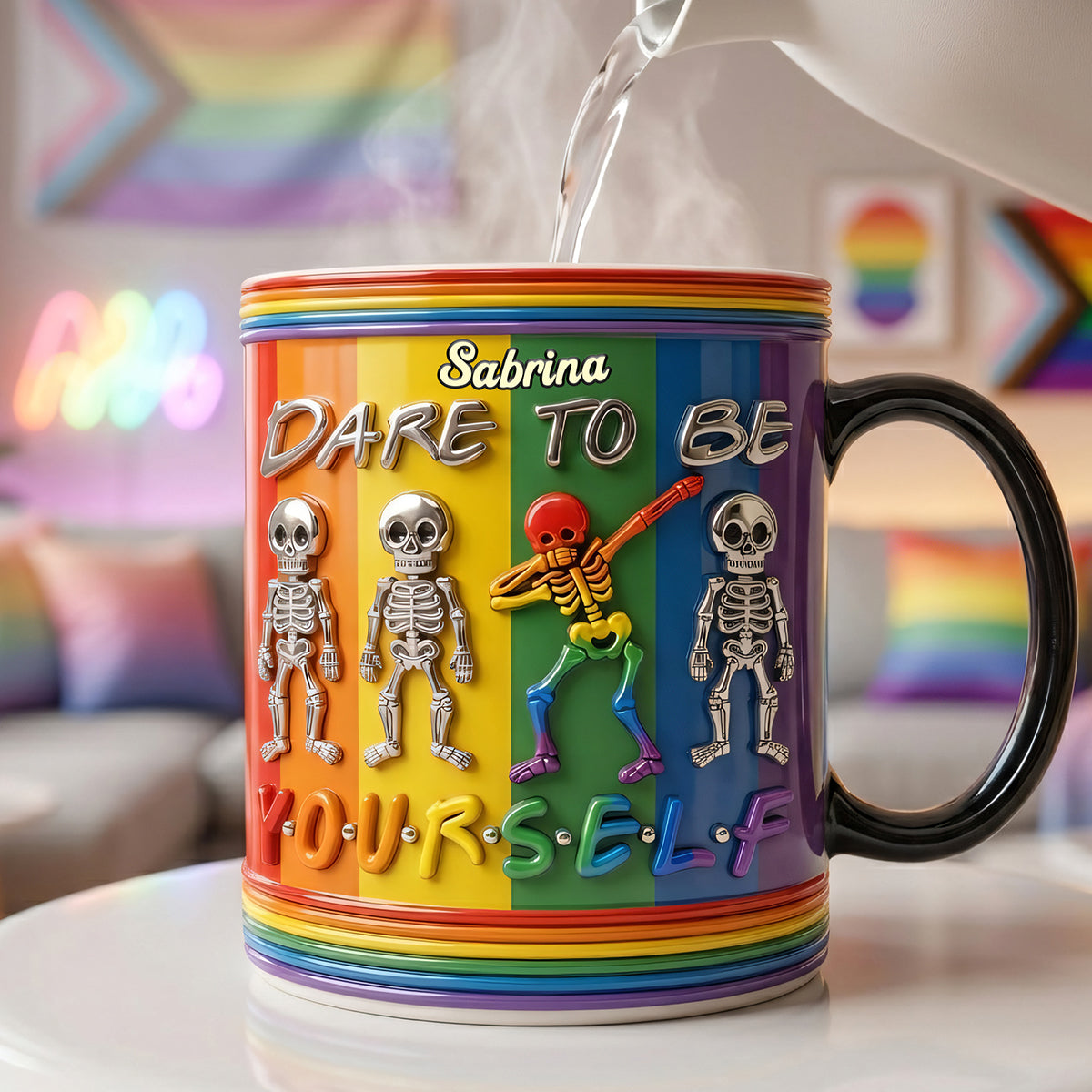 Proud To Be Yourself Magic Coffee Mug - Personalized Gifts For LGBT+ Pride 02PATA210526 - Coffee Mug - GoDuckee