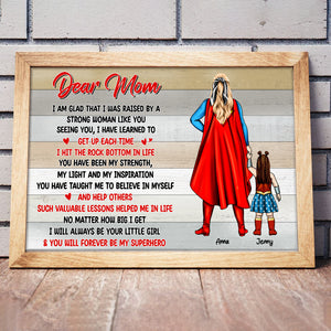 Personalized Gifts For Mom Canvas Print You Will Forever Be My Superhero 05qhtn010324pa Mother's Day Gifts - Canvas Print - GoDuckee