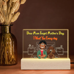 Personalized Gifts For Dog Mom LED Light 05KAMH250225PA - Led Night Light - GoDuckee