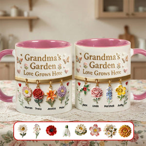Grandma's Garden Coffee Accent Mug - Personalized Gifts For Grandma 03NAMG271225 - Coffee Mug - GoDuckee