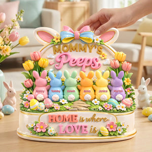 Bunny Peeps Acrylic Plaque - Personalized Gifts For Grandma Easter Day 01tymg170326 - Shaped Plaques - GoDuckee