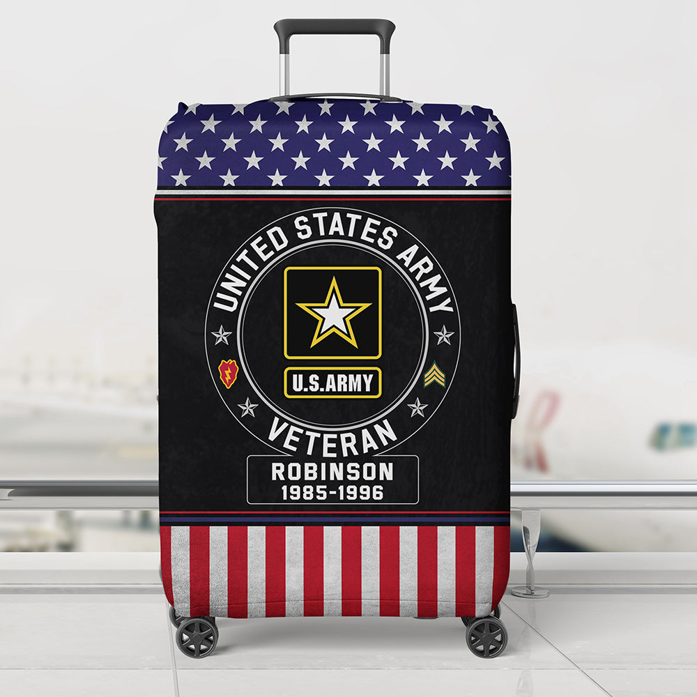 Personalized Gifts For Veteran Luggage Cover 01QHQN050724 - Luggage Covers - GoDuckee