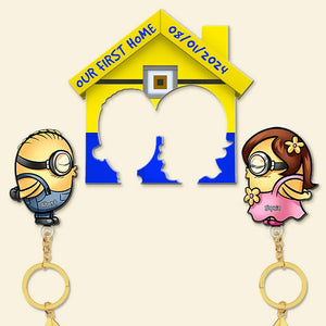 Personalized Gifts For Couple Key Holder, Cute Cartoon Couple Kissing 06xqqn160824 - Key Holder - GoDuckee