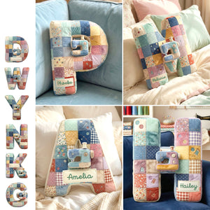 Sewing Alphabet Initial Letter Custom Shaped Pillow - Personalized Gifts For Sewing Lovers 02qhmg081225 - Pillow - GoDuckee