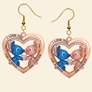Cute Blue Monsters Earrings - Personalized Gift For Her 05TGQN160625 - Earrings - GoDuckee