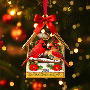 Couple Cardinal Christmas Ornament - Personalized Gifts For Couple 02pgta080925 - Ornament - GoDuckee