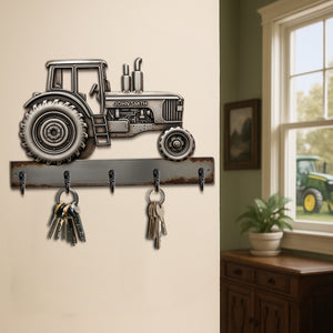 Tractor Key Hanger - Personalized Gifts For Tractor Lovers 05tglu260625 - Wood Sign - GoDuckee