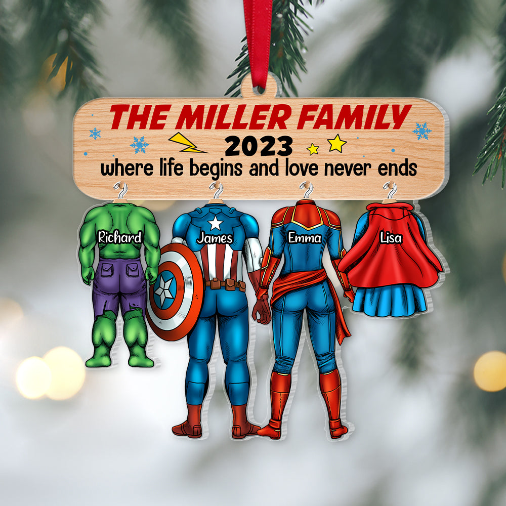 Family, Where Life Begins And Love Never Ends, Personalized 01NATN111123 Ornament - Ornament - GoDuckee
