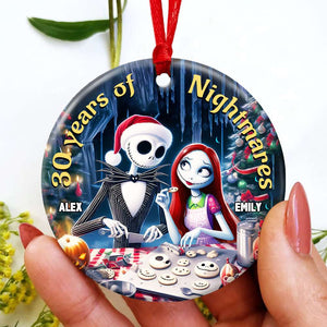 Personalized Gifts For Couple Ceramic Ornament 03HUMH160824 - Ornament - GoDuckee